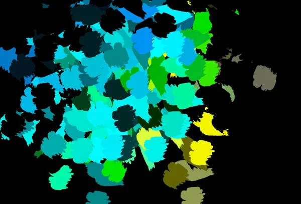 Donkerblauwe Groene Vectortextuur Met Abstracte Vormen Illustratie Met Kleurrijke Gradiëntvormen — Stockvector
