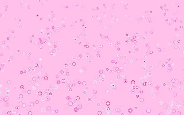 Ανοιχτό Ροζ Διανυσματικό Μοτίβο Σφαίρες Αφηρημένη Εικόνα Χρωματιστές Φυσαλίδες Στο — Διανυσματικό Αρχείο