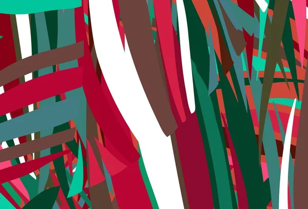 浅绿色 红色矢量图案与随机形式 色彩斑斓的混乱形式 带有现代风格的渐变 手机的背景 — 图库矢量图片