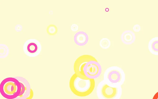 Світло Червоний Жовтий Векторний Шаблон Колами Розмитий Декоративний Дизайн Абстрактному — стоковий вектор