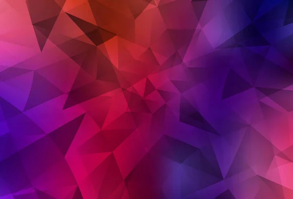 ダークブルー レッドベクトル抽象モザイクパターン 三角形の抽象的なスタイルでカラフルなイラスト 携帯電話の背景のテンプレート — ストックベクタ