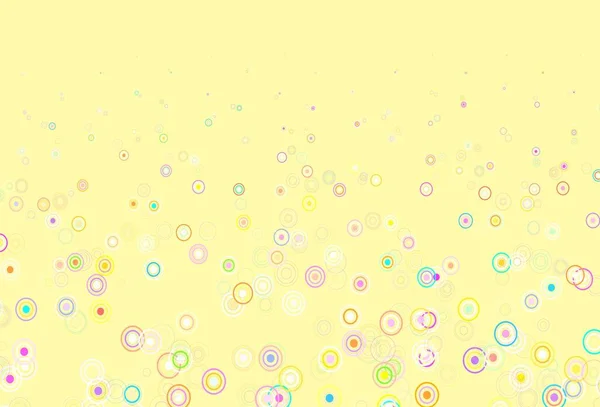 球面を持つ光多色ベクトルパターン 雨のぼやけた滴と光る抽象的なイラスト ポスター ウェブサイトのバナーのデザイン — ストックベクタ