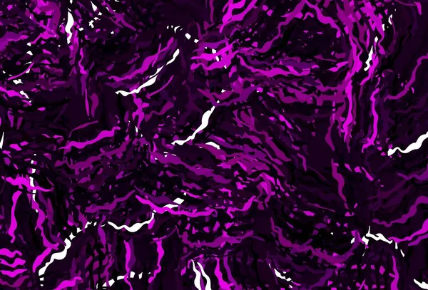 Templat Vektor Dark Purple Dengan Garis Bengkok Ilustrasi Abstrak Berwarna - Stok Vektor