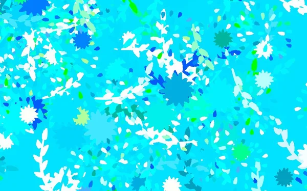 Світло Блакитний Зелений Вектор Абстрактний Дизайн Квітами Трояндами Блискуча Абстрактна — стоковий вектор