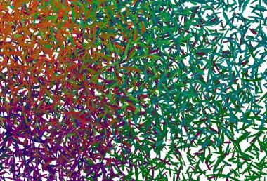 Keskin çizgileri olan koyu renkli vektör deseni. Renkli çubuklarla, soyut çizimler. Reklamınız, posteriniz, afişiniz için en iyi tasarım.