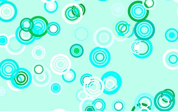 Светло Зеленый Векторный Узор Сферами Размытый Декоративный Дизайн Абстрактном Стиле — стоковый вектор