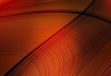 Koyu turuncu çizgili vektör deseni. Değişken çizgileri olan renkli soyut çizimler. Fikirlerin için bir örnek..