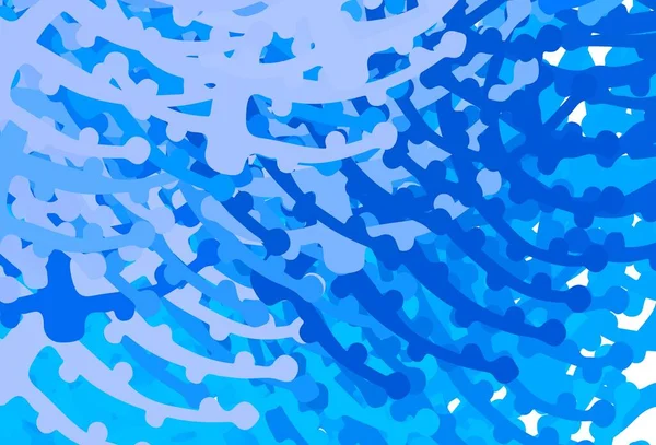 Hellblaue Vektorschablone Mit Chaotischen Formen Dekorative Gestaltung Abstrakten Stil Mit — Stockvektor
