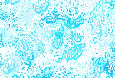 Bükülmüş çizgileri olan hafif BLUE vektör dokusu. Renkli çizgileri ve şekilleri olan bir örnek. Tasarımınız için tamamen yeni bir şablon.