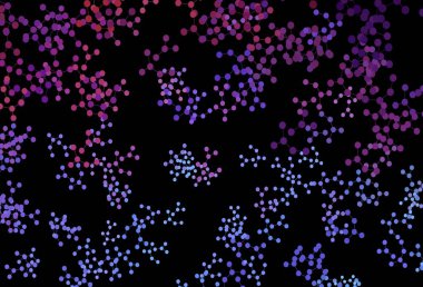 Koyu mavi, yapay zeka yapısına sahip kırmızı vektör şablonu. Soyut şablondaki yapay zeka şekilleriyle parlayan illüstrasyon. Bilim için desen, geleceksel tasarımlar..