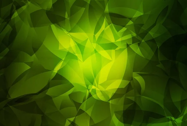 Dark Green Vector Shining Triangular Layout Creative Geometric Illustration Origami — Stock Vector