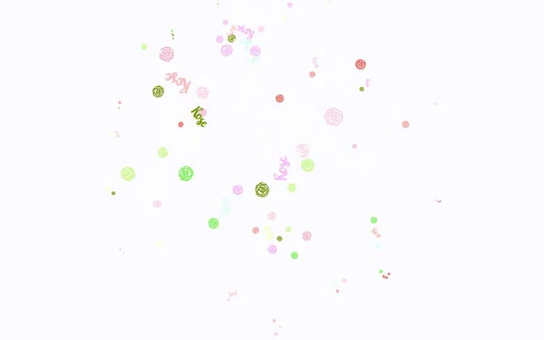Lumière Multicolore Vecteur Élégant Fond Avec Des Fleurs Des Roses — Image vectorielle