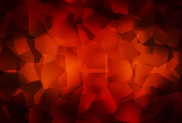 Gabarit Polygonal Vecteur Rouge Foncé Illustration Colorée Dans Style Abstrait — Image vectorielle