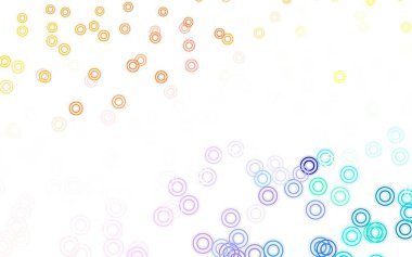 Dairesel ışık çokrenkli vektör şablonu. Bulanık dekoratif tasarım baloncuklu soyut tarzda. Reklamlar, broşürler için desen.