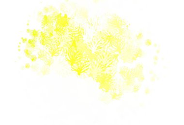 Açık yeşil, sarı vektör doğal arkaplan ve dallar. Yapraklar, beyaz arka planda doğal dallar. Web siteniz için Doodle tasarımı.