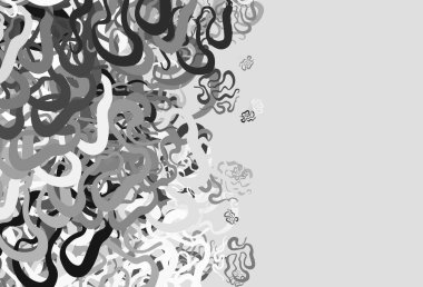 Açık gri çizgili vektör arkaplanı. Soyut ve gradyan biçiminde geometrik çizim. Tasarımınız için renkli dalga deseni.