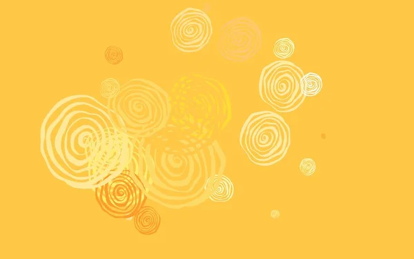 Light Orange Vector Elegant Background Roses Glitter Abstract Illustration Flowers — Stock Vector