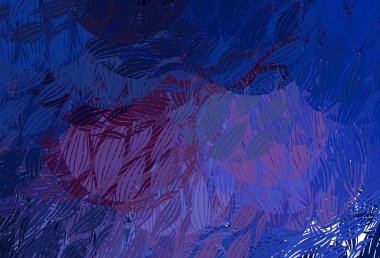 Açık pembe, soyut şekilli mavi vektör dokusu. Renkli rastgele şekillerle modern soyut illüstrasyon. Bir cep telefonu için arka plan.