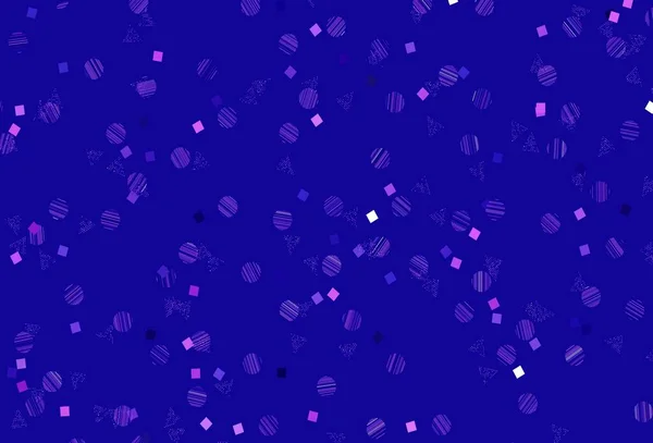 Luz Púrpura Diseño Vectorial Rosa Con Círculos Líneas Rectángulos Ilustración — Vector de stock