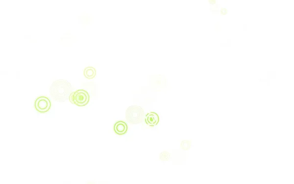 Светло Зеленый Векторный Узор Сферами Красивая Цветная Иллюстрация Размытыми Кругами — стоковый вектор