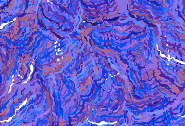 Açık mavi, eğri çizgileri olan kırmızı vektör şablonu. Yaratıcı illüstrasyon, yarım tonlu ve eğimli. Tasarımınız için basit şablon.