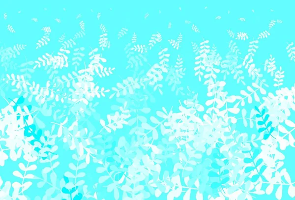 Светло Синий Зеленый Вектор Листьями Смутная Абстрактная Иллюстрация Листьями Стиле — стоковый вектор