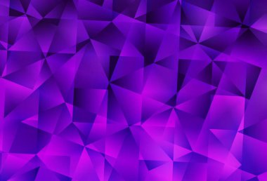 Koyu mor, pembe vektör çokgen arka plan. Üçgenli modern soyut çizim. İş tasarımınız için yepyeni bir tarz.