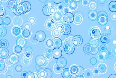 Leke ve çizgilerle hafif BLUE vektör arkaplanı. Çemberler, soyut arka planda renkli gradyan çizgileri. İş ilanınız için tasarım.