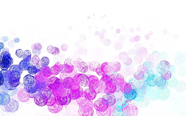 Světlý Vícebarevný Vektor Elegantní Vzor Růžemi Doodle Ilustrace Květin Stylu — Stockový vektor