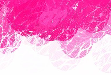 Soyut şekilli açık pembe vektör arkaplanı. Renkli rastgele şekillerle modern soyut illüstrasyon. Web siteniz için basit tasarım.