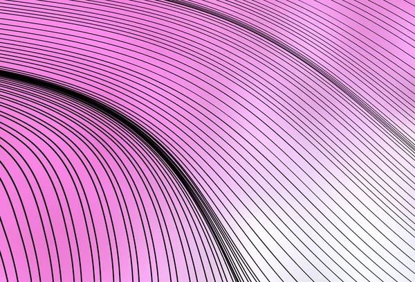 Светло Розовый Векторный Фон Изогнутыми Линиями Творческая Иллюстрация Полутоновом Стиле — стоковый вектор