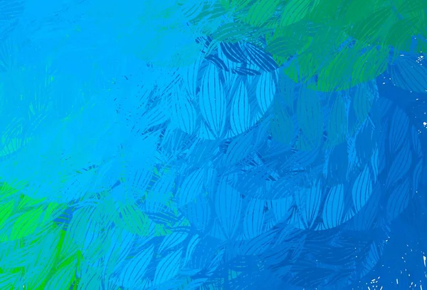 Açık mavi, Memphis şekilli yeşil vektör arkaplan. Soyut gradyan şekilli basit renkli çizimler. Bir cep telefonu için arka plan.