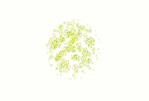 Světle Zelená Žlutý Vektorový Vzor Náhodnými Tvary Ilustrace Barevnými Tvary — Stockový vektor