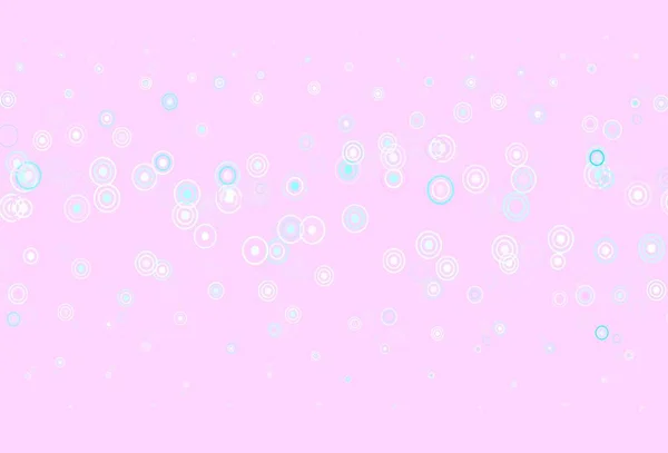 Rose Clair Motif Vectoriel Bleu Avec Sphères Belle Illustration Colorée — Image vectorielle