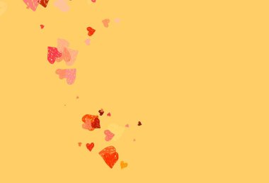 Çok renkli hafif vektör dokusu ve güzel kalpleri var. Kalpli basit bir dekoratif tasarım. Sevgililer Günü kartpostalları için şablon.