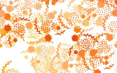 Açık Turuncu vektör karalama arkaplanı. Çiçeklerle renklendirici çizimler. Çiçeklerle. İşiniz için en iyi tasarım..