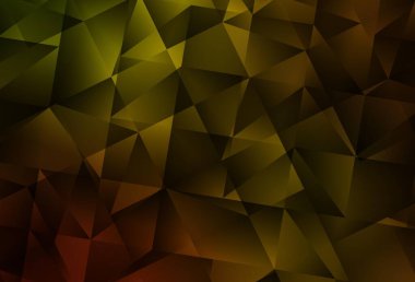 Koyu sarı vektör üçgen çizim. Üçgenli parlak renkli çizimler. İş tasarımınız için yepyeni bir tarz.