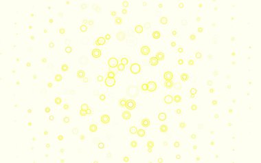 Açık yeşil, noktalı sarı vektör arkaplan. Doğa tarzında bulanık halkaları olan güzel renkli çizimler. Marka kitabınız için yeni şablon.