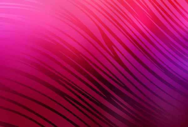 Viola Chiaro Texture Vettoriale Rosa Con Linee Curve Illustrazione Colorata — Vettoriale Stock