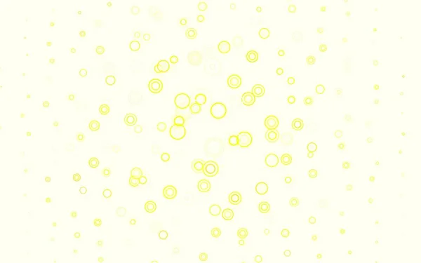 Light Green Yellow Vector Backdrop Dots Beautiful Colored Illustration Blurred — Stock Vector