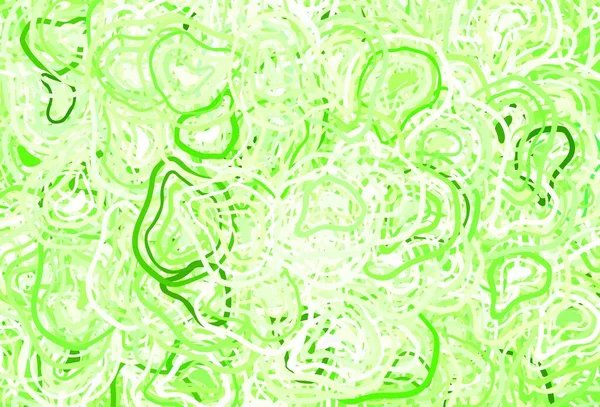 Modello Vettoriale Giallo Verde Chiaro Con Forme Caotiche Illustrazione Astratta — Vettoriale Stock