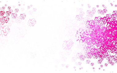 Açık Mor, eğri çizgileri olan pembe vektör dokusu. Eğri şekilli yepyeni renkli bir tasvir. Tasarımınız için desen.