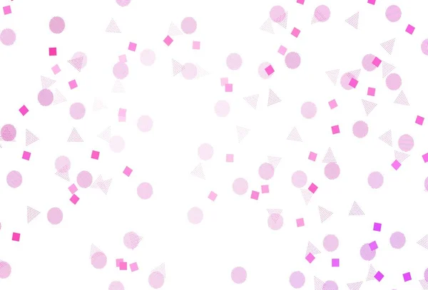 Fondo Vectorial Rosa Claro Con Estilo Poligonal Con Círculos Ilustración — Vector de stock