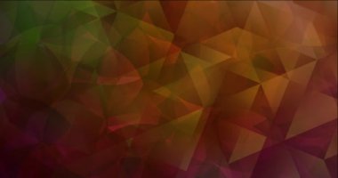 4K koyu yeşil, çokgen malzemeli kırmızı video.