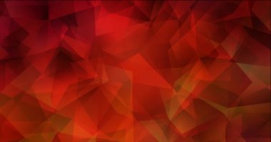 4K koyu kırmızı çokgen soyut canlandırma döngüsü.