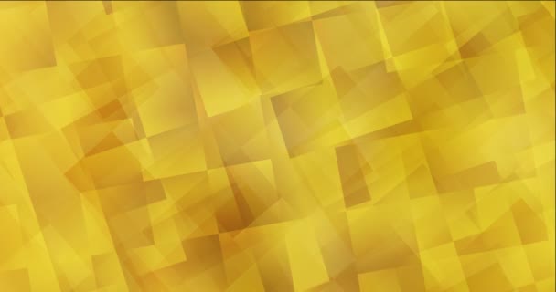 4K looping dark yellow abstract animation with rhombus. — Stock Video