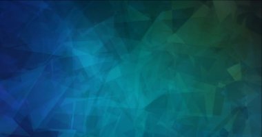4K çokgen şekilli koyu mavi, yeşil video döngüsü.