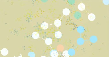 4K döngü açık mavi, yapay zeka yapısına sahip sarı video.