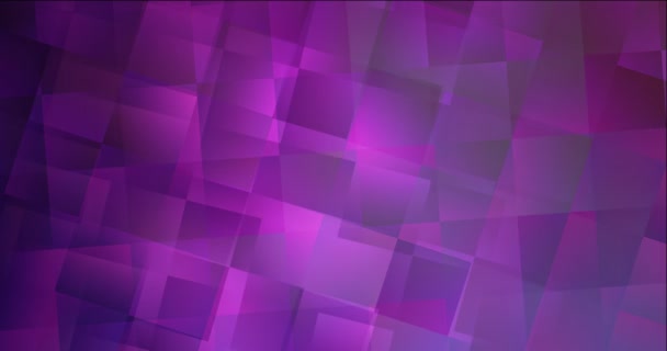 4K bucle púrpura oscuro, animación rosa en estilo cuadrado. — Vídeo de stock