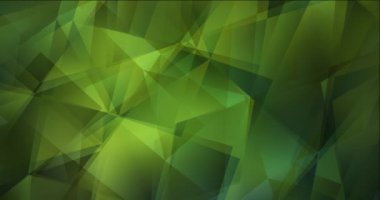 4K çokgen malzemelerle koyu yeşil video döngüsü.